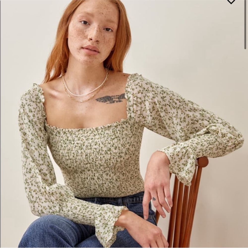 Reformation Heaven Top Green and White